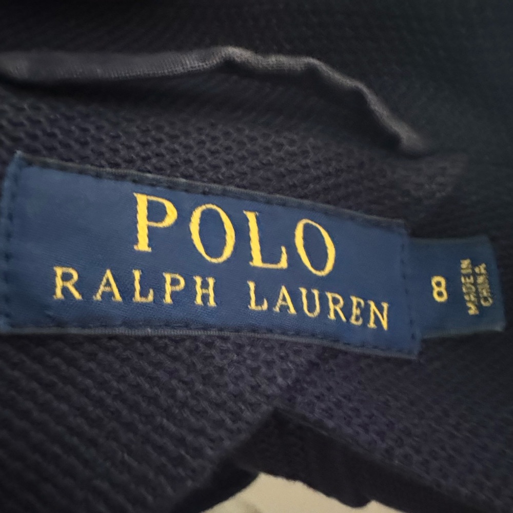 Polo Ralph Lauren Hunter Navy Woven Cotton Blazer Jacket Size 8 - Picture 5 of 6